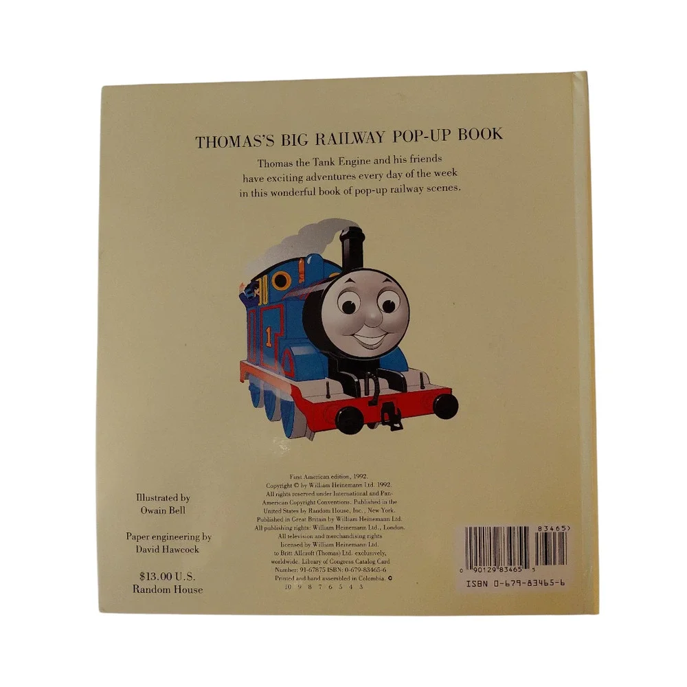 RARE Thomas & Friends Trains Pop Up Book Whistle Bundle
